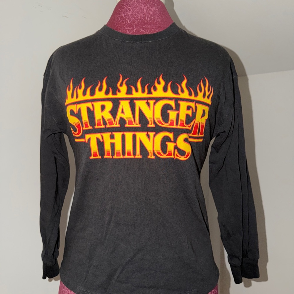 Zara Black Stranger Things Long Sleeve Tee
